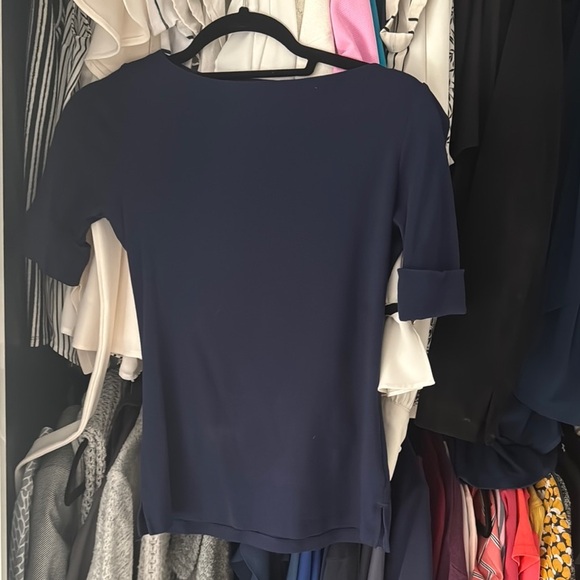 Women's Navy Top - Picture 2 of 3